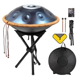 Hand Pan Drum, G Minor 9 Notes 18 Inches Meditation Drum, Musical Instruments, Portable Handpan Set for Children, Boys, Girls, Adults