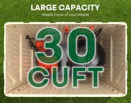 31 Cu. Ft. Horizontal Outdoor Storage Shed, Waterproof Resin Storage Cabinet for Backyard & Garden Tools, Black/Khaki