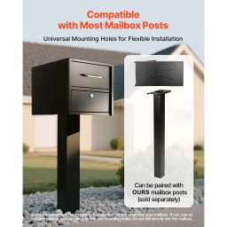 SucceBuy Post Mount Mailbox Anti-Pry & Anti-Theft Mailboxes for Outside with Magnetic Door Weather-Resistant for House Outside