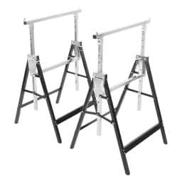 Two Lifting Bracket Saw Horse Support Frames Q195 Steel Saw Horses, Folding Saw Horse, Height Adjustable Saw Horse for Woodworking Load-Bearing Capacity 220.46-Pound