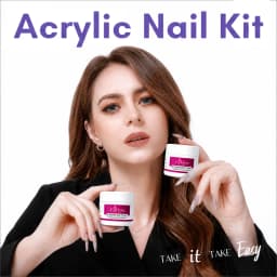 Professional Nail Practice Kit with Training Fingers, Acrylic & UV Gel Salon Supplies Set with UV Lamp, Acrylic Liquid Powder, 200 Tips, Practice Tools for Students, Nail Tech Training, Wholesale