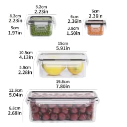 8-PC BPA-Free Airtight Food Containers with Locking Lids - Microwave/Freezer Safe PP Plastic Storage for Dry Goods/Fruit/Veggies
