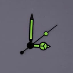 Green Luminescent Black Silver Edged Mercedes Style Watch Hands Accessories for NH35/36/4R Movements Compatible Watch Parts
