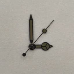 Green Luminescent Black Silver Edged Mercedes Style Watch Hands Accessories for NH35/36/4R Movements Compatible Watch Parts