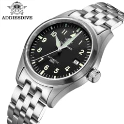 ADDIESDIVE Men Elegant Luxury Automatic Mechanical Wristwatch 39mm Sapphire Crystal 8215 Movement C3 Super Luminous 200M Waterproof Business Analog Watch AD2519