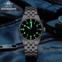 ADDIESDIVE Men Elegant Luxury Automatic Mechanical Wristwatch 39mm Sapphire Crystal 8215 Movement C3 Super Luminous 200M Waterproof Business Analog Watch AD2519