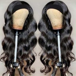 38 Inch Body Wave Headband Wig for Women Human Hair Wear and Go Brazilian Virgin Full Machine Human Hair 220 Density