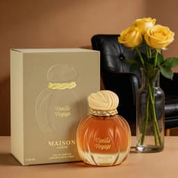 Maison Asrar Vanilla Voyage Edp 100ml 3.4oz Eau De Parfum Spray Long-Lasting Sweet Vanilla Musk Scent Dubai Arabian Perfume for Ladies