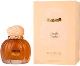 Maison Asrar Vanilla Voyage Edp 100ml 3.4oz Eau De Parfum Spray Long-Lasting Sweet Vanilla Musk Scent Dubai Arabian Perfume for Ladies