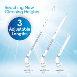 Blossom Cordless Electric Spin Scrubber, Power Cleaning Brush with 9 Scrubbing Heads & Adjustable Long Handle, 120Min Rechargeable Shower Scrubber for Home Bathroom Kitchen Tile