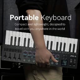 Available in Five Colors: Black and White, Pink, Black, White, and Red. M-VAVE SMK37PRO Professional MIDI Keyboard—37-Key Wireless Bluetooth Music Composition and Production Synthesizer
