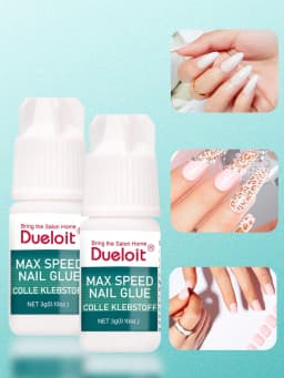 Quick-Drying Nail Glue for Press-On Nails - Strong Adhesive for Easy Application
