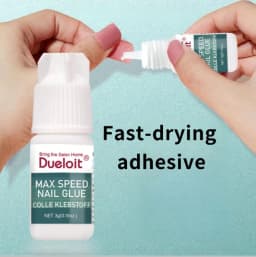 Quick-Drying Nail Glue for Press-On Nails - Strong Adhesive for Easy Application