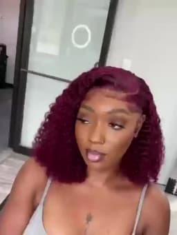 13x4 Lace Front 99j Burgundy Deep Curly Short Bob Wigs 250% Density Red Colored Wigs 99j Deep Wave Human Hair Wigs For Women 10 16 Inch