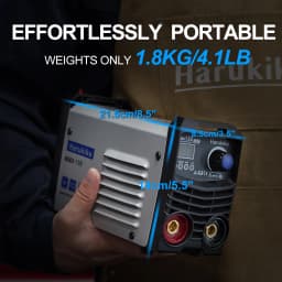 Harukiku 130A 110V Mini Portable MMA‑130 Stick Welder, Light‑Weight Household Easy‑Use Welding Machine, IGBT Inverter, Adjustable Arc‑Force Current, Anti‑Stick Function, Beginner‑Friendly Electrode Welding Machine