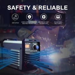Harukiku 130A 110V Mini Portable MMA‑130 Stick Welder, Light‑Weight Household Easy‑Use Welding Machine, IGBT Inverter, Adjustable Arc‑Force Current, Anti‑Stick Function, Beginner‑Friendly Electrode Welding Machine