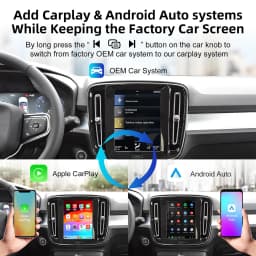 Wireless CarPlay & Android Auto Decoder Retrofit Kit for Volvo V60 V90 S60 XC40 XC60 XC90 S90 2018-2025 9inch Screen Upgrade