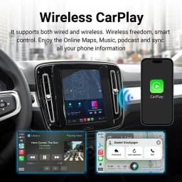 Wireless CarPlay & Android Auto Decoder Retrofit Kit for Volvo V60 V90 S60 XC40 XC60 XC90 S90 2018-2025 9inch Screen Upgrade