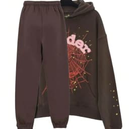 Men's And Women's Street Punk Oversized Hooded Sweatshirt Sets, Spider Web Rhinelstone Hooded Sweatshirts, Hip‑Hop Fashion Letter Aesthetic Sweatshirts, Gender Neutral Sets, Couple Sets