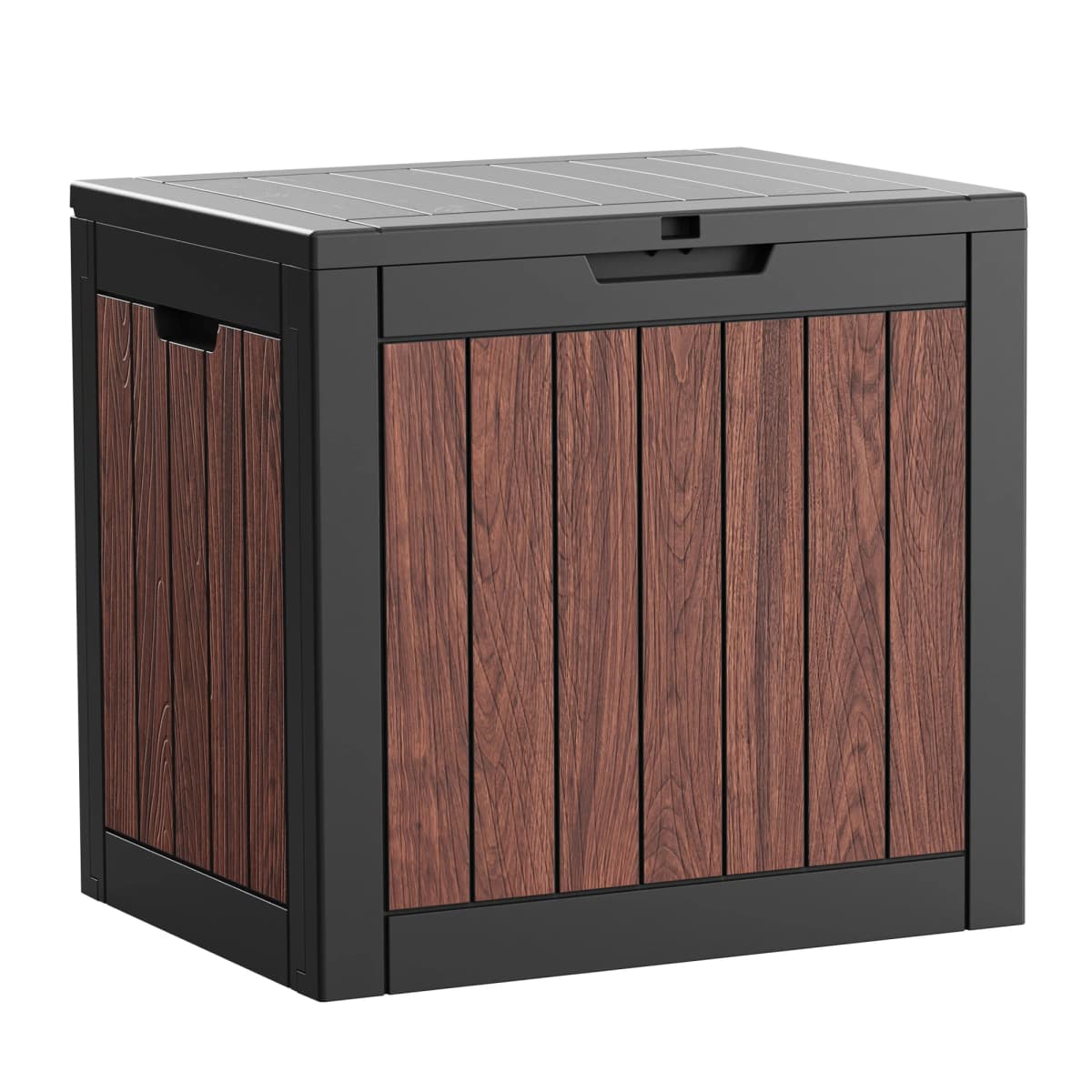 33 Gallon Outdoor Deck Storage Box, Resin Weather‑Resistant Storage Container, Multipurpose Patio Storage Chest for Cushions, Tools and Pool Supplies
