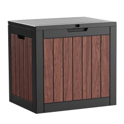33 Gallon Outdoor Deck Storage Box, Resin Weather‑Resistant Storage Container, Multipurpose Patio Storage Chest for Cushions, Tools and Pool Supplies