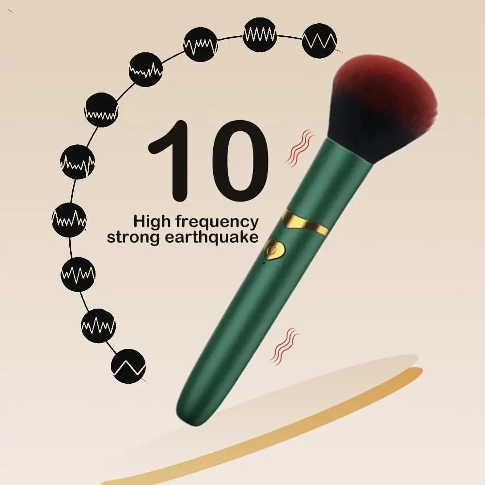 10 Gear Electric Makeup Brush, USB Rechargeable Cosmetic Brush Vibration Makeup Brush For Liquid Powder Blusher Concealer