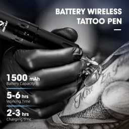 DQFART T1Pro Electric Wireless Tattoo Machine High-quality Tattoo Ink Long-lasting Professional Tattoo Artists Body Art Creative Designs Tattoo Needles Supplies Accessories Blue Soap Transfer Printing Gel