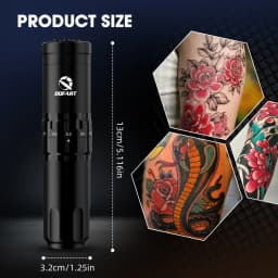 DQFART T1Pro Electric Wireless Tattoo Machine High-quality Tattoo Ink Long-lasting Professional Tattoo Artists Body Art Creative Designs Tattoo Needles Supplies Accessories Blue Soap Transfer Printing Gel