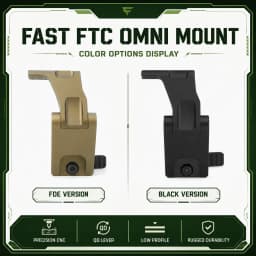 Spec Optics 2.26" Magnifier Mount Flip-To-Center OMNI Geni Hunting Scope Mount FTC Omni Magnifier Mount QD Lever CNC 6068 Aluminum