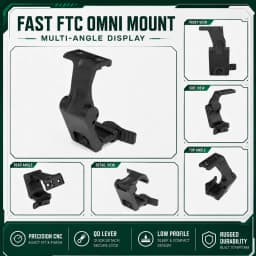 Spec Optics 2.26" Magnifier Mount Flip-To-Center OMNI Geni Hunting Scope Mount FTC Omni Magnifier Mount QD Lever CNC 6068 Aluminum