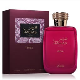 Rasasi Hawas Diva + Hawas Pink For Her EDP 100ml 3.38oz Women Perfume Spray Long Lasting Dubai Arabian Fragrance Holiday Gift Set For Ladies