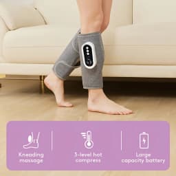 LINGTENG 2 Leg Massagers for Both Calves, with Heating and Air Compression Functions, Wireless Calf Massager with 3 Modes and 3 Intensity Levels, Great for Muscles, Perfect Gift for Christmas, Mother's Day, and Father's Day