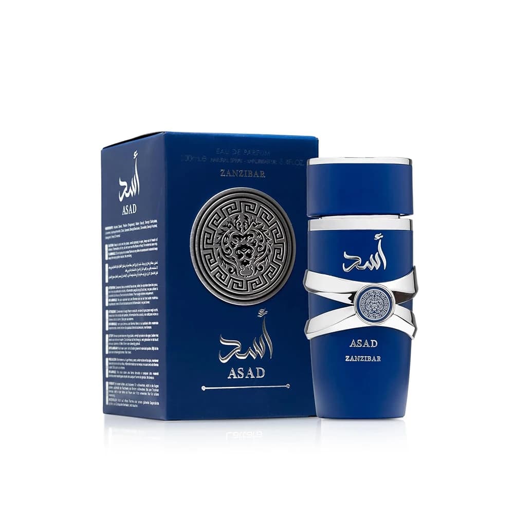 Asad Zanzibar Eau De Parfum 100ml For Men, Arabian Fresh Woody Aquatic Long Lasting Cologne Perfume Spray