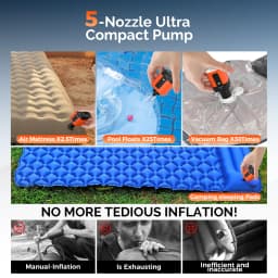 ETENWOLF AIR 3se Outdoor Air Pump Portable Inflator/Deflater for Sleeping Mats, Pool Floats, Camping Mats, Inflatable Pillows