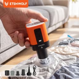 ETENWOLF AIR 3se Outdoor Air Pump Portable Inflator/Deflater for Sleeping Mats, Pool Floats, Camping Mats, Inflatable Pillows
