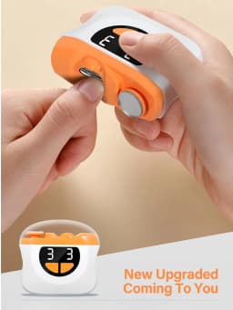 Electric Nail File & Nail Clipper with LED Light Auto Nail Polisher Manicure Pedicure Set Fingernail Toe Scissors Pedicure Polishing Nails Cutter For Adults And Babies
