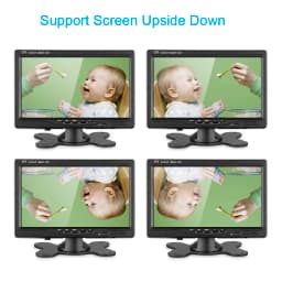 iPoster 7 Inch TFT LCD Screen Car Rear View Monitor With Reversing Camera Backup Night Vision 120 Degree View Angle 10m Av Cable For 10m Truck Rv Van Trailer SUV Semi Truck