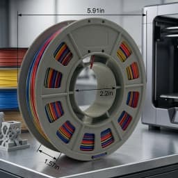 300g Tri-Color PLA Filament 1.75mm 3D Printer Filament Red Gold Blue Multi Color Gradient Shiny Glossy Mini Spool Easy Printing