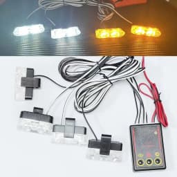 4pcs LED Grille Lights - 2LED Surface Mount Light Bar Strip | For Trucks, Cars, Van, Utility Vehicles, 12V, Universally Applicable
