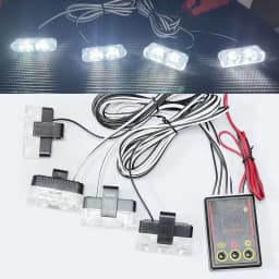 4pcs LED Grille Lights - 2LED Surface Mount Light Bar Strip | For Trucks, Cars, Van, Utility Vehicles, 12V, Universally Applicable