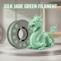 Silk Emerald Gradient PLA 3D Printer Filament, 1.75mm, 300g Spool, Multi-Color Transition Shiny FDM Printing Material