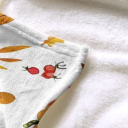 Autumn Leaves and Pumpkin Print Flannel Blanket, Soft and Warm for Sofa, Office, Bed, Camping, Travel, Multi-Purpose Holiday Gift