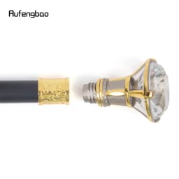 White Diamond Golden Silver Walking Cane Fashion Decorative Walking Stick Gentleman Elegant Cosplay Cane Knob Crosier 93cm