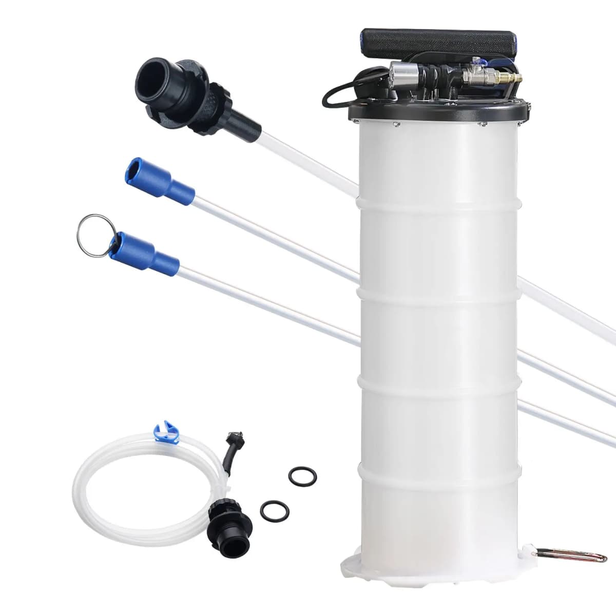 Fluid Extractor, 1.74 Gallons (6.5 Liters), Pneumatic/Manual Oil Changer Vacuum Fluid Extractor with Dipstick and Suction Hose,