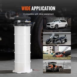 Fluid Extractor, 1.74 Gallons (6.5 Liters), Pneumatic/Manual Oil Changer Vacuum Fluid Extractor with Dipstick and Suction Hose,