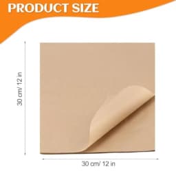 50PCS Brown Butcher Paper Sheets for Smoking, Grilling, BBQ, Meat Wrapping, Sublimation, Heat Press 12 x 12 inch, Kraft Pulp, H