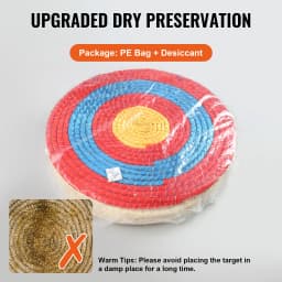 SucceBuy 20in Traditional Solid Straw Round Archery Target Shooting Bow Coloured Rope Target 3/5 Layer for Shooting Practice