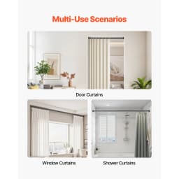 SucceBuy Shower Curtain Rod with Holders 28-76 In Adjustable Spring Tension Stainless Steel Telescoping Rod for Bathroom Closet