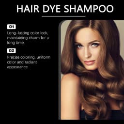 1/2 Pack Purple Hair Dye Shampoo 3-in-1 - Easy Coloring, Glycerin Moisturizing, Long-Lasting Color for All Hair Types