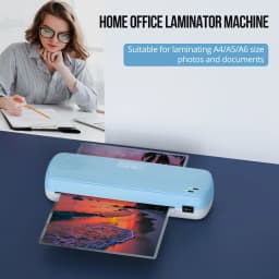 Laminator Machine with 10 Sheets – Fast 3-Min Warm-Up for A4/A5/A6 Documents & Photos, Dual Heated Rollers, Bubble-Free Laminating, Color Preservation Technology, One-Touch Operation for Office School Home Use